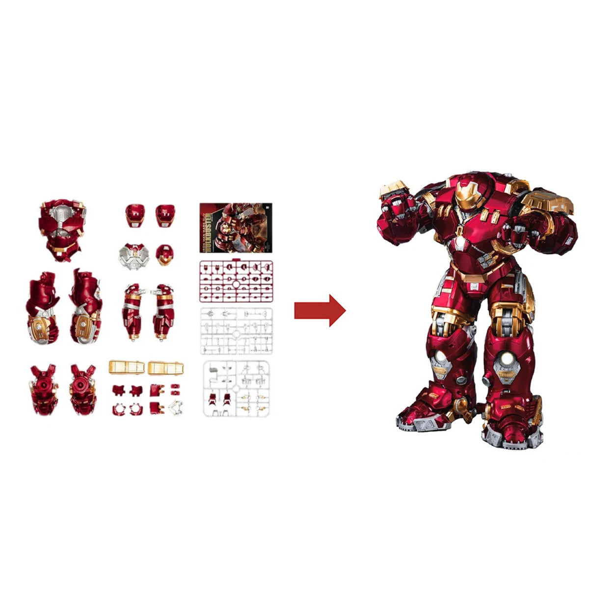 HiPlay Fondjoy Plastic Model Kits: Iron Man MK44 Mark XLIV Hulkbuster 1:7 Scale Collectible Action Figures MV2023801X