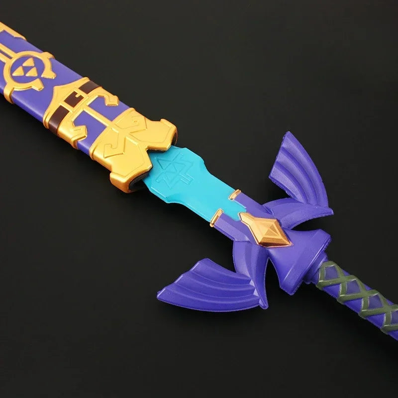 The Hyrule Fantasy Weapon Zeldas Master Sword Hylian Shield 80cm Game Periphery PU Samurai Sword Weapon Model Cosplay Gifts Toys