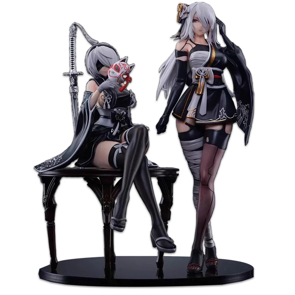 22CM Anime Game NieR:Automata Ver1.1a Figure Pod 042 YoRHa No. 2 Type B J 1/8 Scene kimono Model Toy Doll Aciton Figure PVC