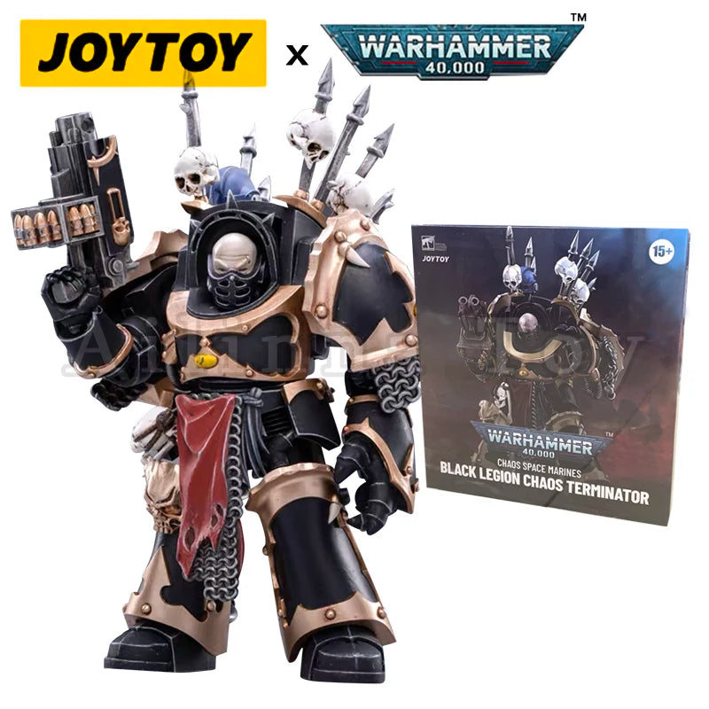 JOYTOY 1/18 Action Figure (6PCS/SET) 40K Chaos Warband Anime Collection Military Model