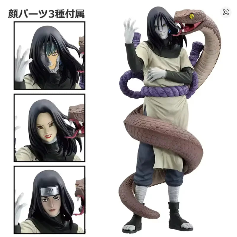 In Stock Bandai Original Naruto Orochimaru Figures Anime Action Models Cartoon Dolls Desktop Toys Ornament Unisex Festival Gifts