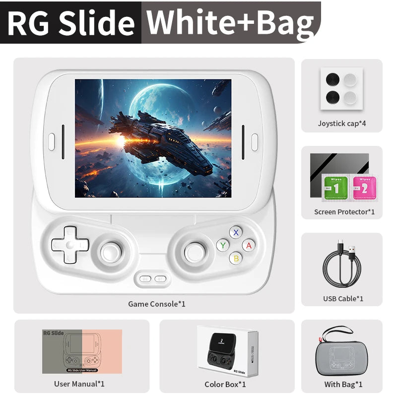 Anbernic RG Slide Handheld Game Console 4.7-inch LTPS In-Cell Screen Android 5000mAh Video Gaming Player Supports 1080p-Port Out