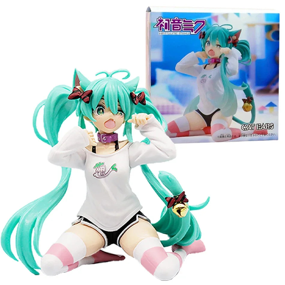 Anime Hatsune Miku Doll Model Cartoon Cute Kawaii Toys PVC Model Action Figures Car Dashboard Decoration Holiday Gift