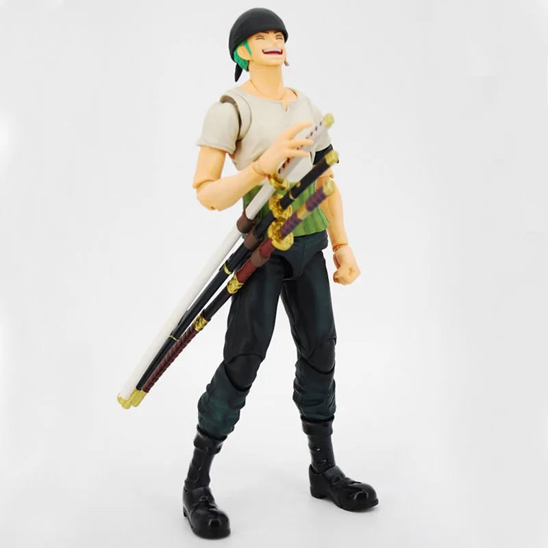 Anime One Piece Roronoa Zoro Past Blue Variable Boxed 18cm PVC Action Figure Collection Model Doll Toys Gift