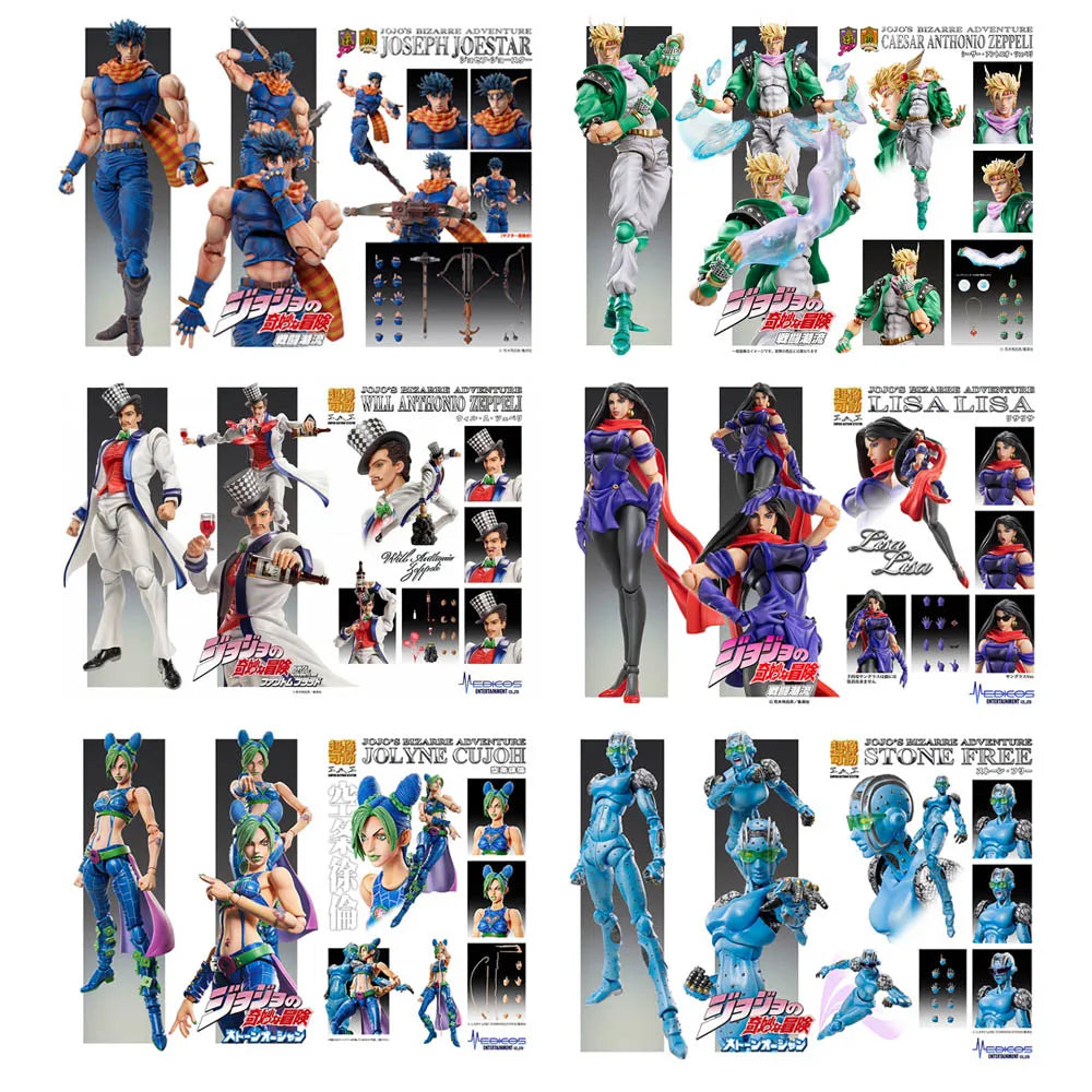 Anime Figures All Types Medicos Original Super Action Statue Jojo's Bizarre Adventure Season 1-8 Anime Model  Action Anime Toys
