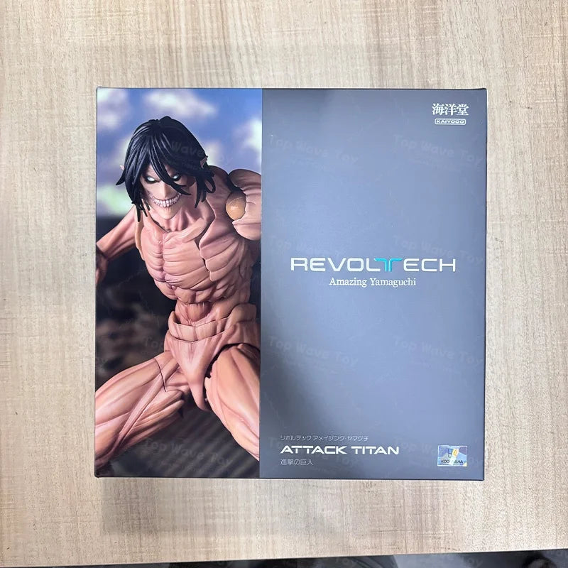 2025 New Stock Originate Kaiyodo Armored Titan Female Titan Movable Model Revoltech AMAZING YAMAGUCHI Yoroi no Kyojin Attack Toy