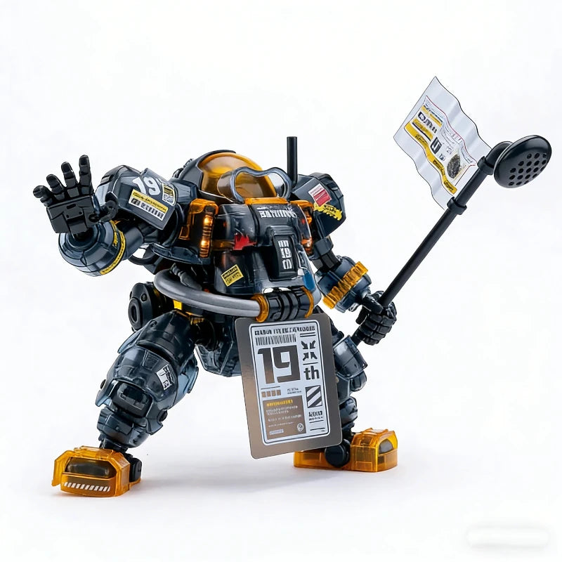 B.Duck SPA Duck Black Warrior Limited Edition Mecha Model Kit Clear Armor Action Figures With Water Decals Assembly Toy Gifts