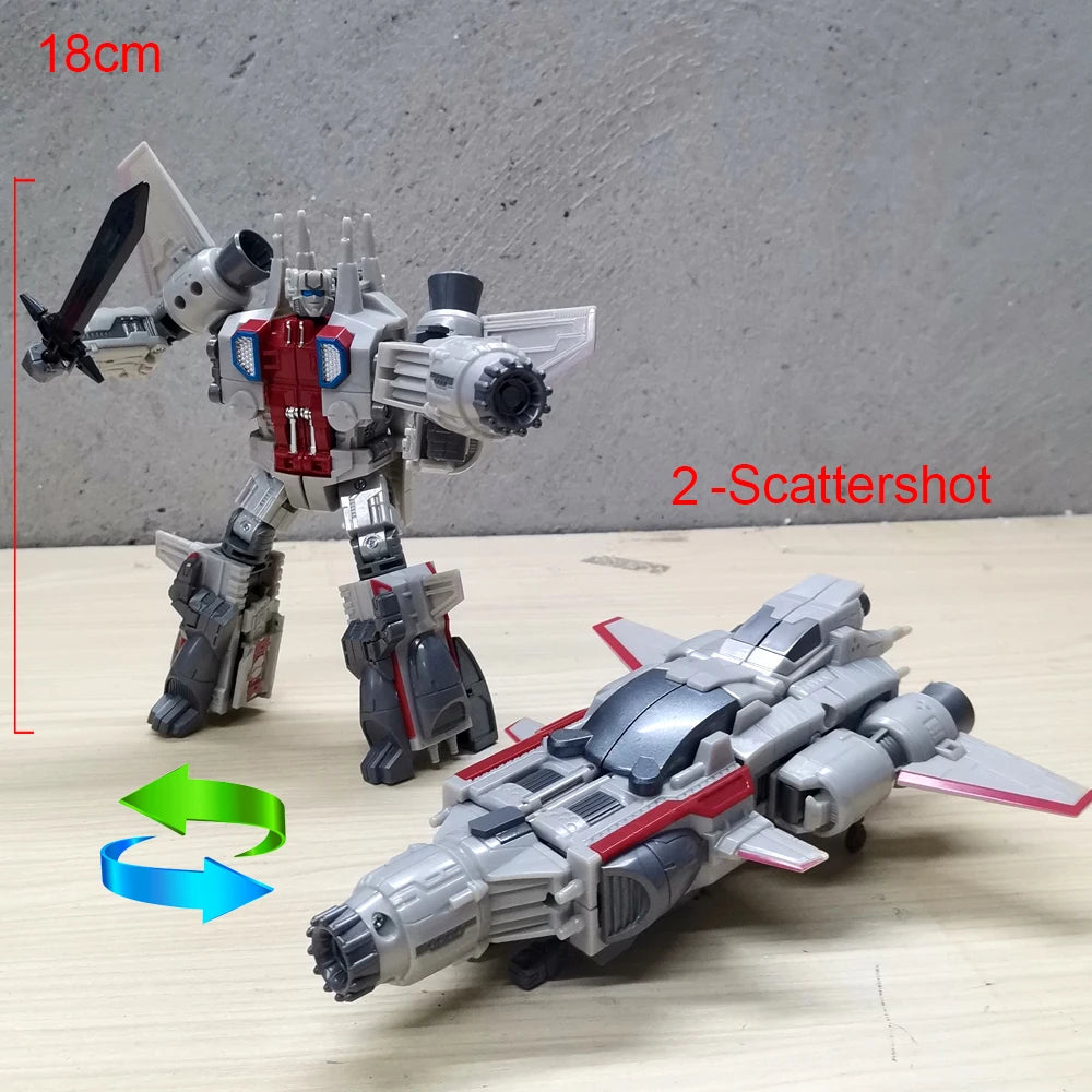 Computron Combiners Transformation Toys 5IN1 Scattershot Nosecone Strafe Afterburner Action Figure Deformed Robot Anime Model
