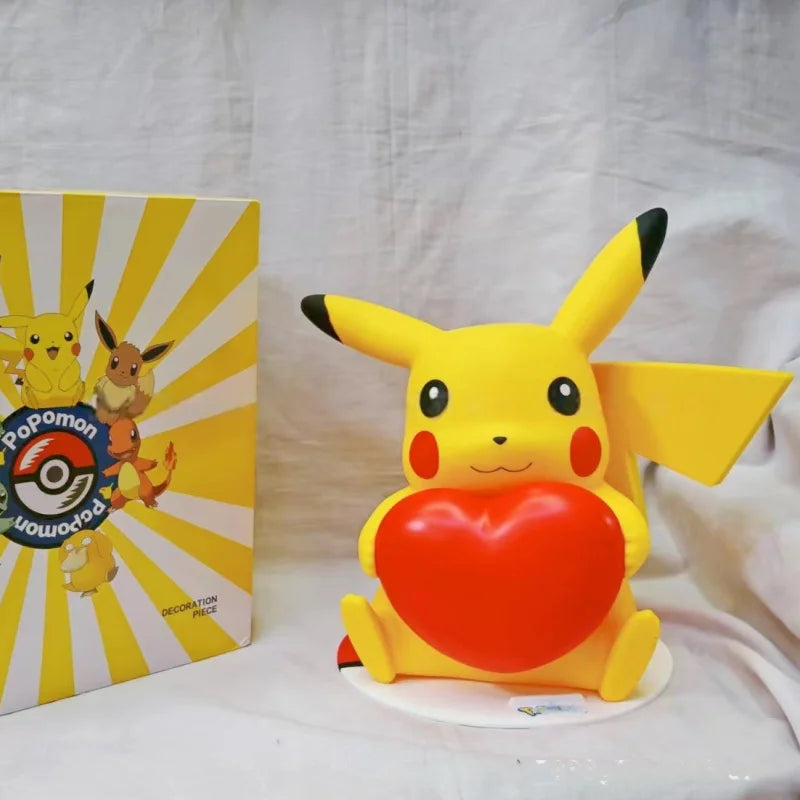 2025 New Hot Pokemon Pikachu Doll Model Large Figure Charmander Eevee Porkby Squirtle Ornament Figurine Younth Toy Collects Gift