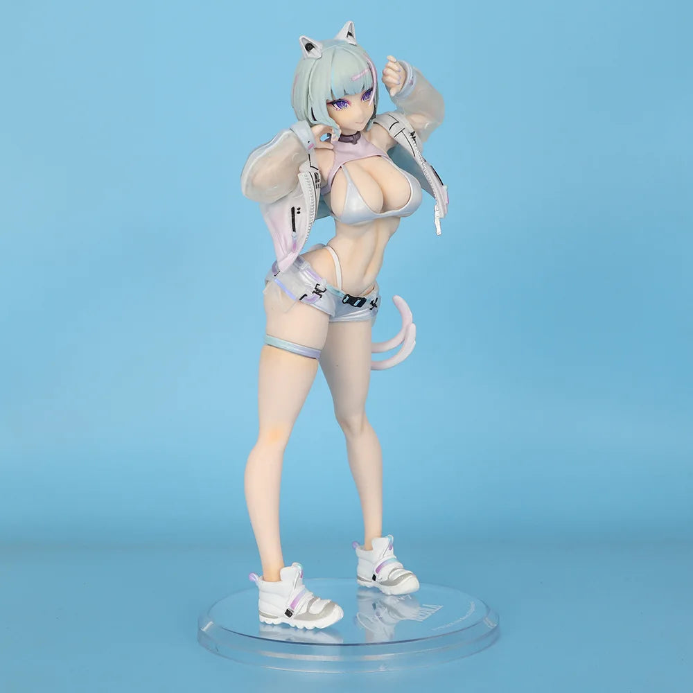 Anime Periphery 26cm Nekomata MIU‌ Figure High Quality Sexy Beautiful Cat Girl Doll Desktop Ornaments Boxed Model Toys Gifts