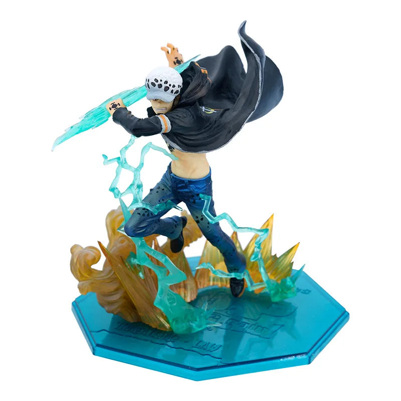17CM Anime One Piece Fierce Battle Trafalgar D. Water Law  Action Figure Adult Children Toys Japan Manga Kids Gift  Model Doll