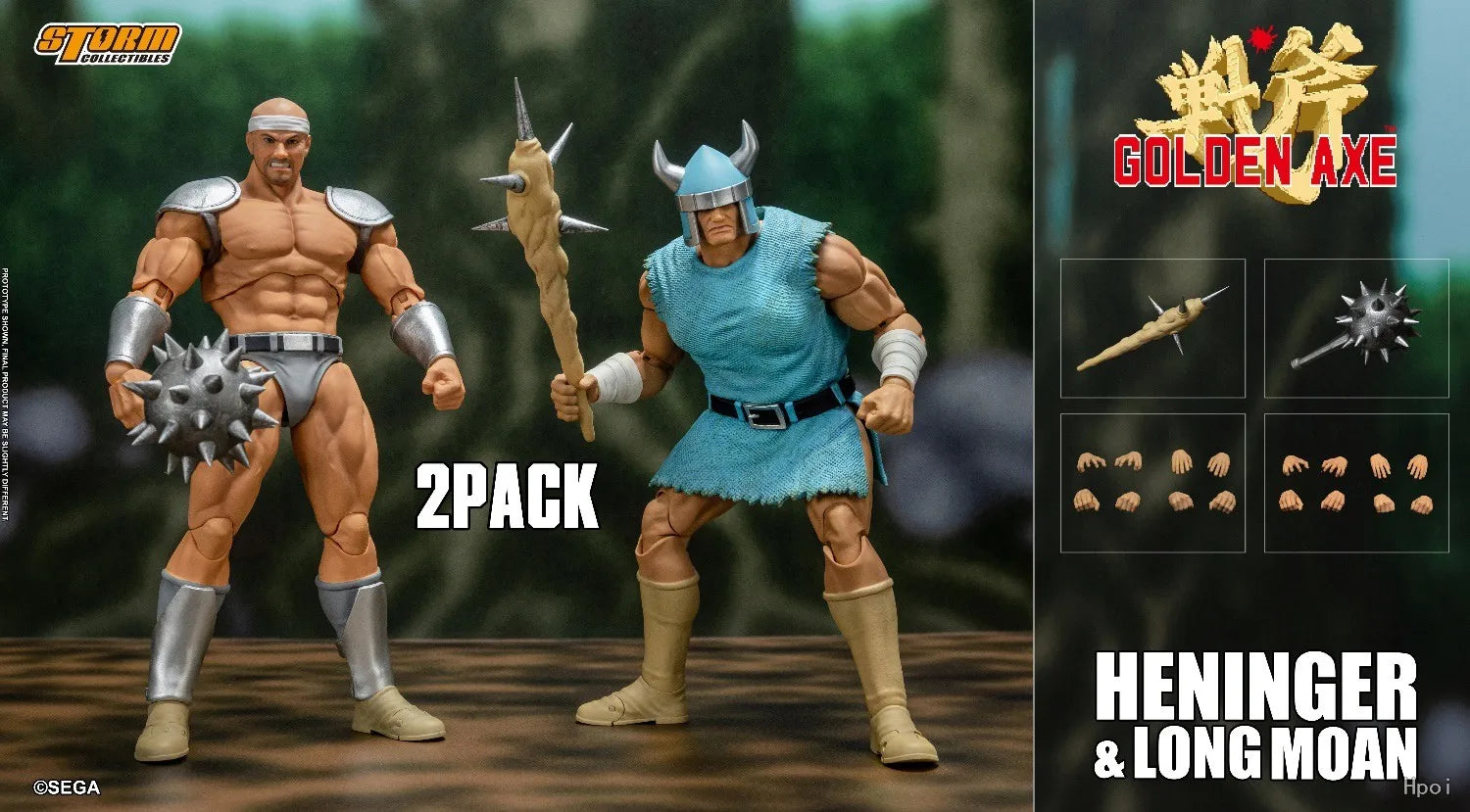 【UA】Storm Toys  GOLDEN AXE HENINGER & LONG MOAN 2 PACK Scale 1/12 Action Figures Models Toys Gifts