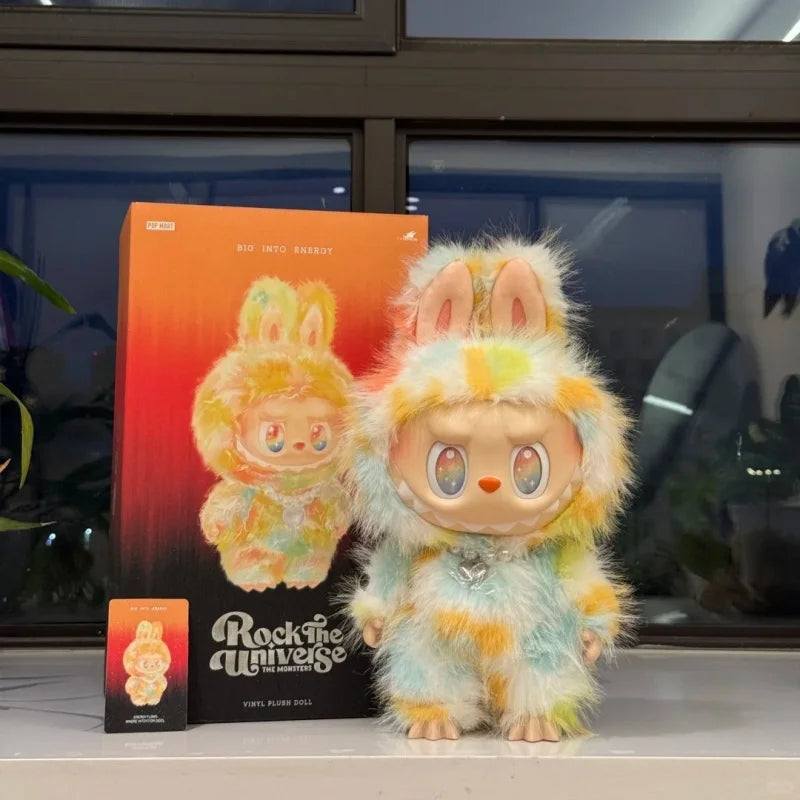 New POP MART Official Port Authentic Labubu Front High Energy Rock Vinyl Plush Doll Surprise Holiday Gift Collection Ornament