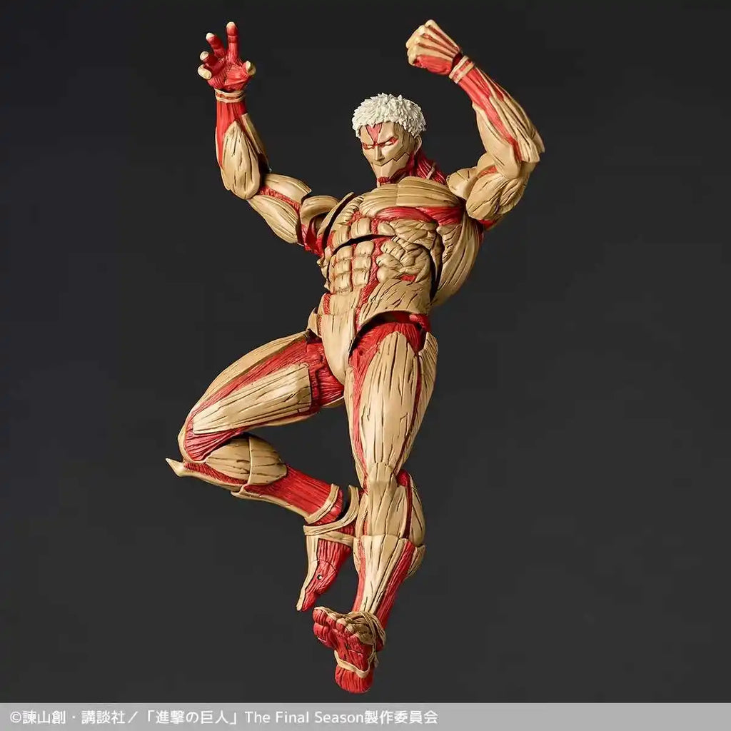 In Stock Kaiyodo Revoltech Attack on Titan NR069 Armored Titan Reiner Braun Character Model Toy Gift Collection