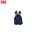1/12 Maßstab Weißes T-Shirt Schwarz/Blaue Trend-Denim-Shorts Kleidung Model Fit 6'' OB BJD Weibliche Soldatin Actionfigur Körperpuppen