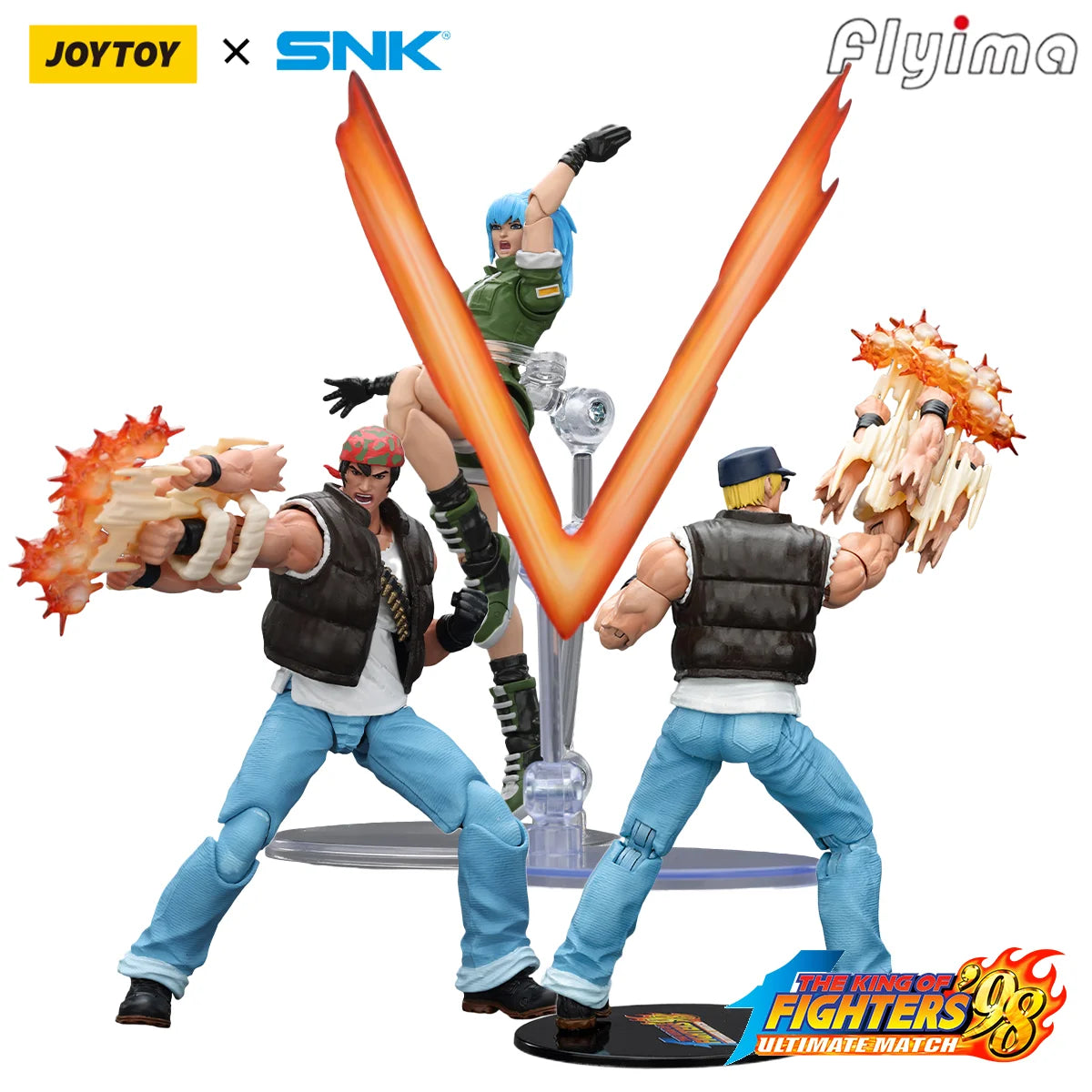 [Предварителна поръчка]JOYTOY SNK 1/18 Екшън фигурки KOF'98UM Ikari Warriors Team 3 бр. Аниме Военен модел