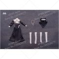 HASUKI Sammlerfigur im Maßstab 1/12, süßes Nonne-Feuerzeug, Kleid, Hut, Halskette, Kleidungsset, passend für den 6-Zoll-Körper einer weiblichen Soldatin