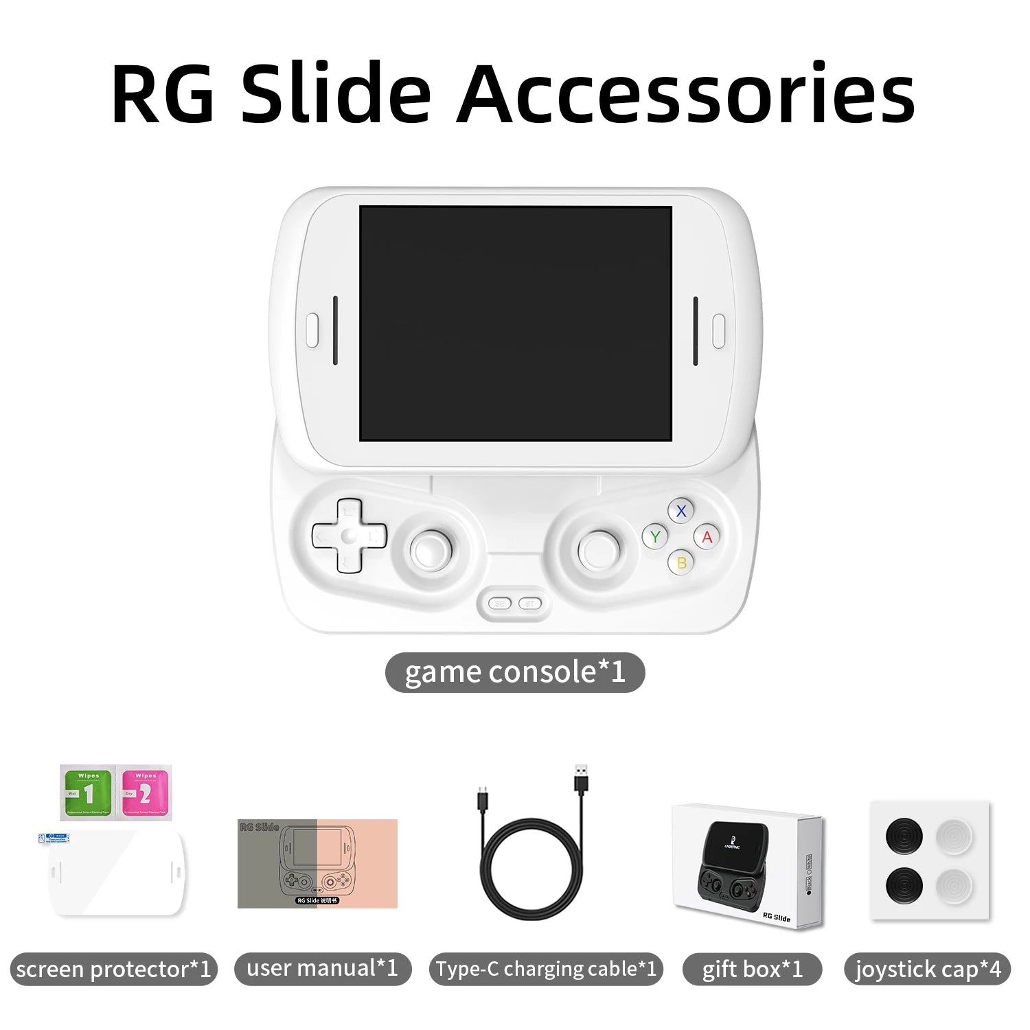Anbernic RG Slide Android Handheld Games Console 4.7" LTPS In-Cell Display Screen 5000mAh Player WIFI AI Assistant 1080p DP Out