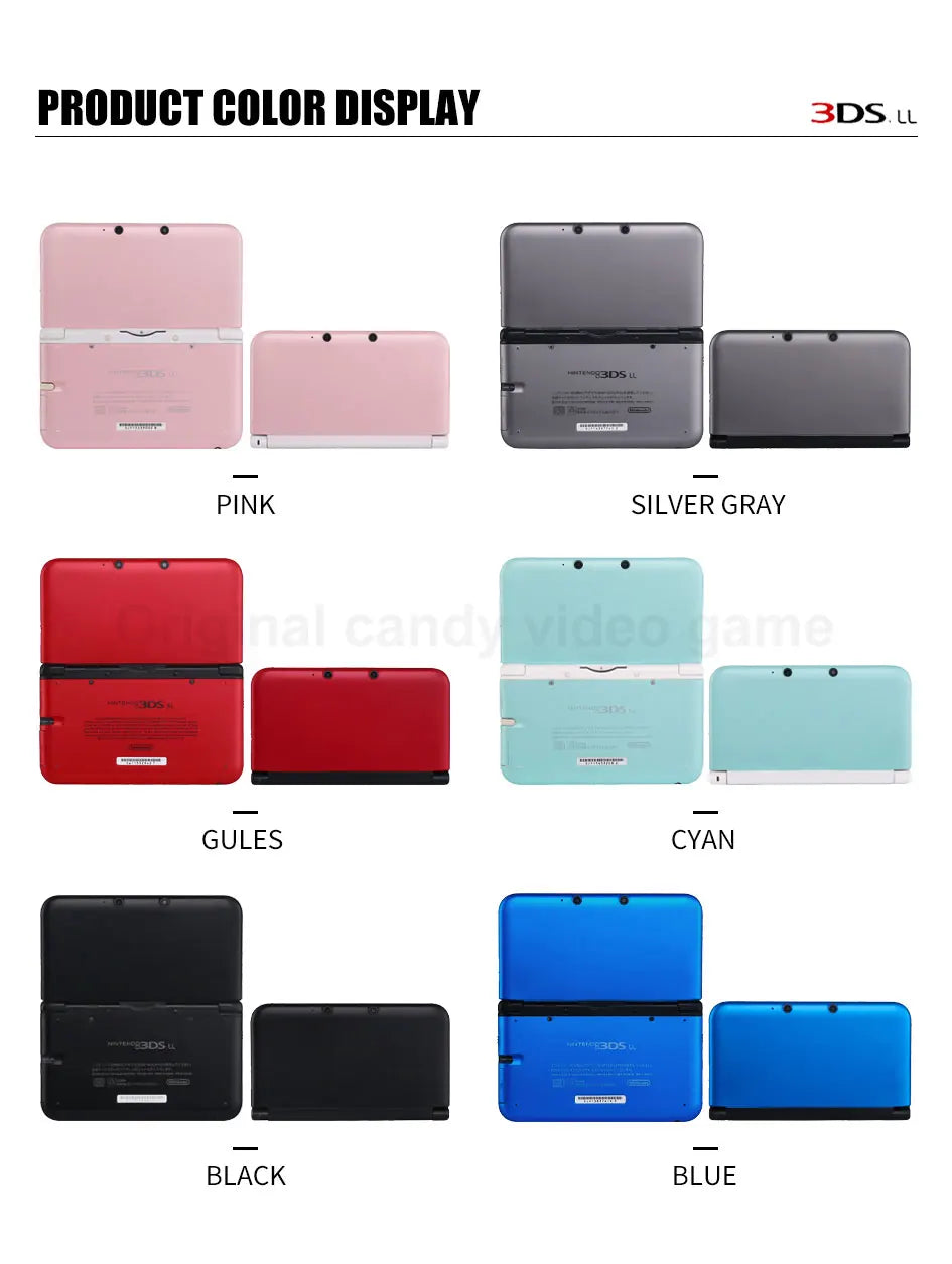 Original / Refuebished 3DSXL 3DSLL handheld game console free games super smash bros sun  3dsxl 4.9 inch +4.3 inch