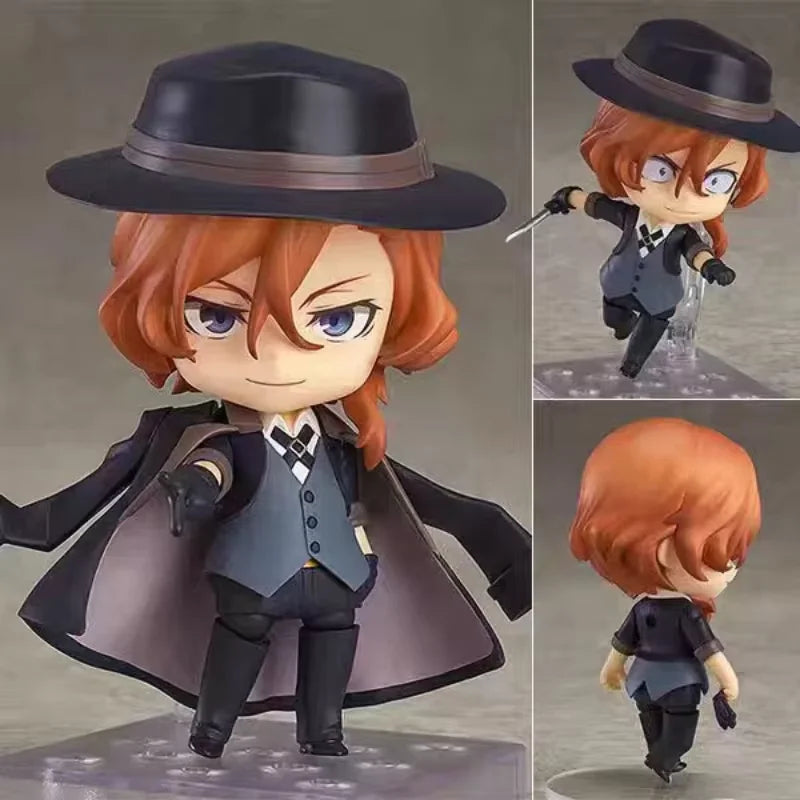 In Stock  Chuya Figurine Bungou Stray Dogs Nendoroid Gsc Nakahara Chuya Figure #676 Model Anime Pvc Collection Ornament Toy Gift