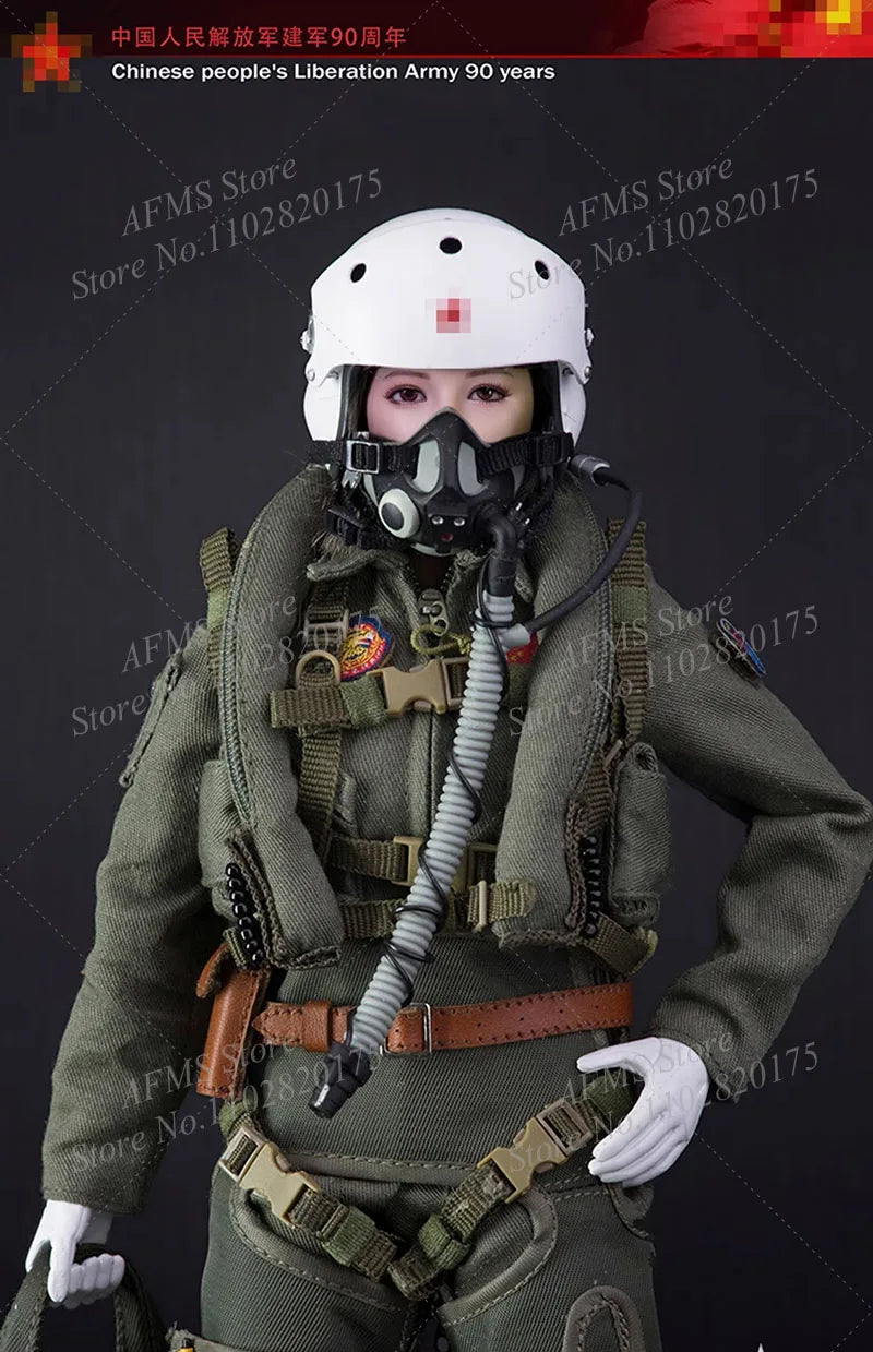 FLAGSET FS-73006 1/6 Scale Collectible Figure Chinese Hero Female Pilot Doll Full Set 12'' Women Soldier Action Figures Toy