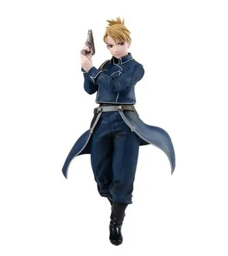 Original Genuine Fullmetal Alchemist 19cm Colonel Roy Mustang PVC Action Figure Anime Figurine Toys QWIOOE Drop Shipping