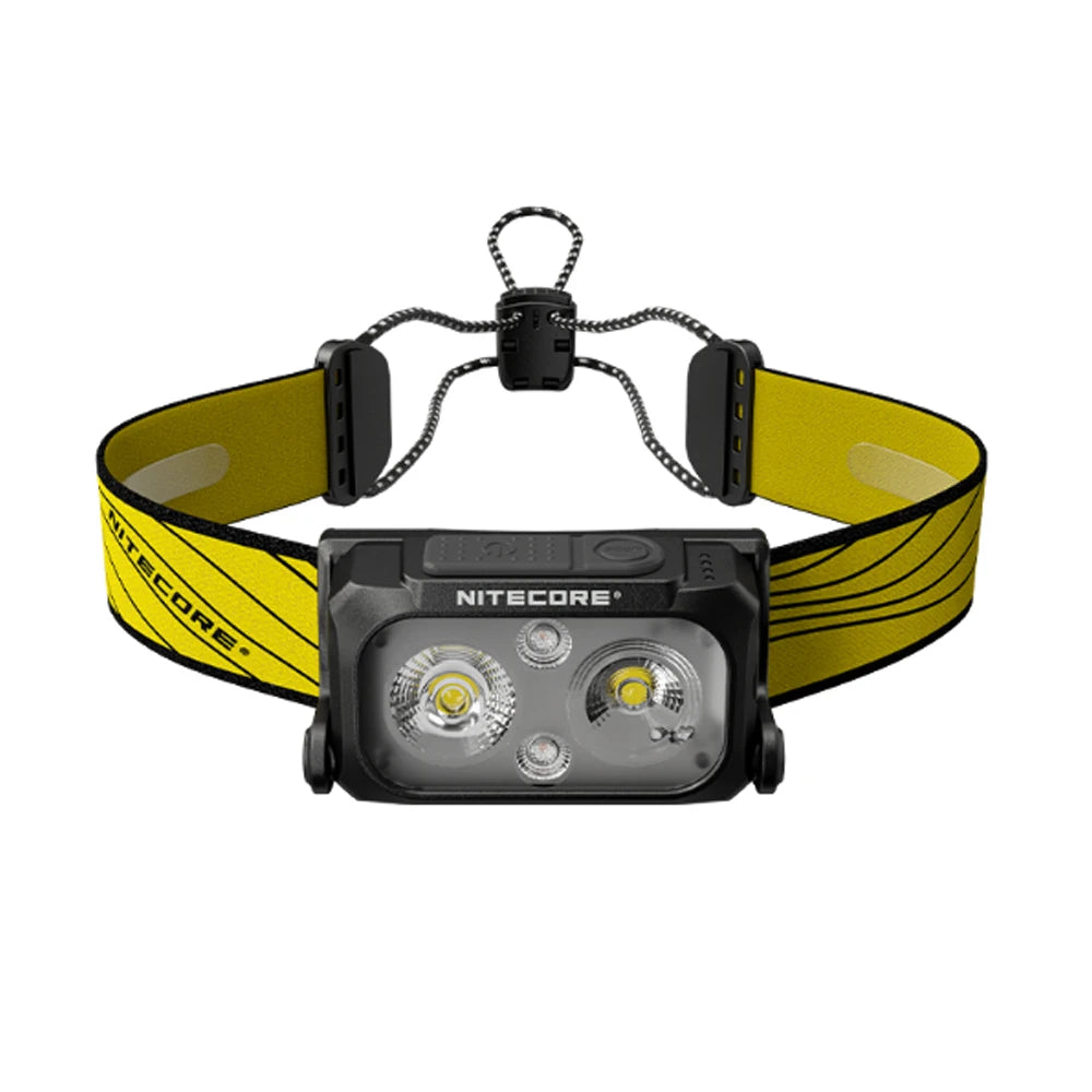 Челник Nitecore NU25 400 лумена USB-C, презареждащ се, лек, с двоен лъч и червено осветление, за туризъм, катерене, къмпинг