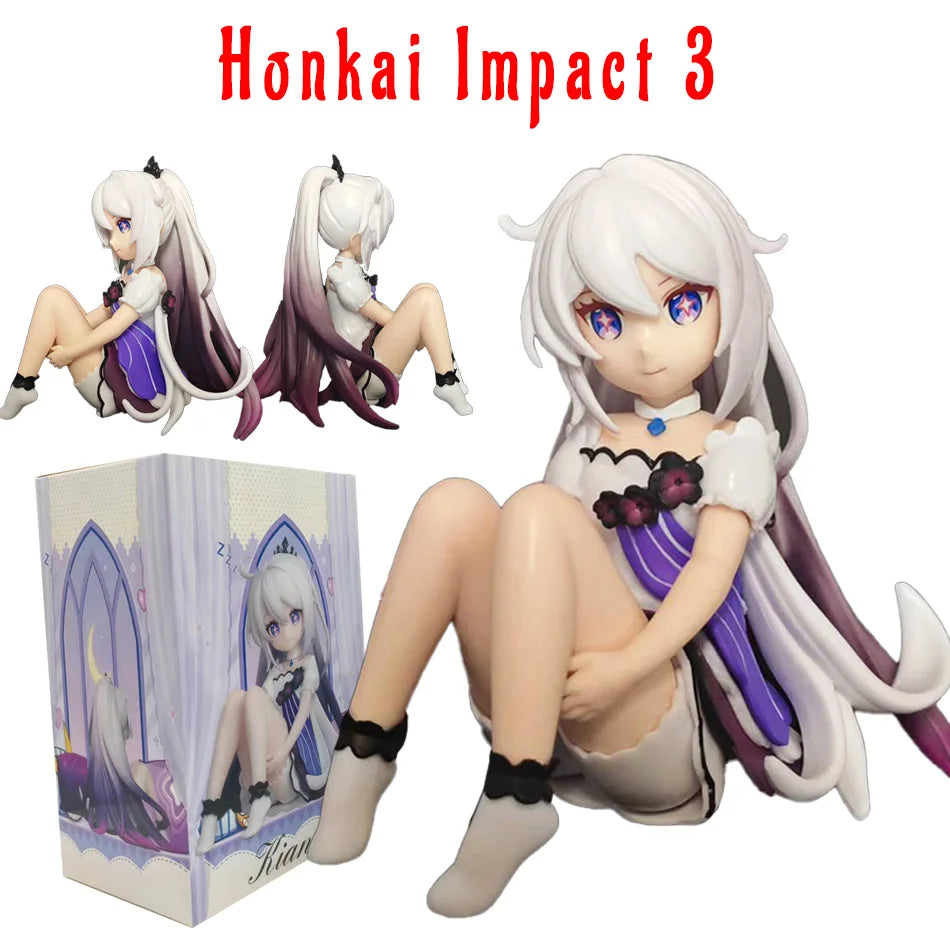 New Honkai Impact 3 Figure Kiana Kaslana Figures Kawaii Game Peripherals Statue Q-Version Model Collection Kids Christmas Gifts