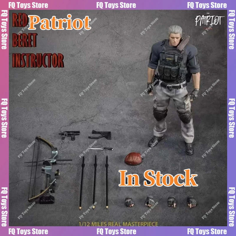 In Stock Patriot Studio 1/12 Scale H.C.F Undercover Red Beret Instructor Jack Crowsa 1.0 Full Set 6in Action Figure Model
