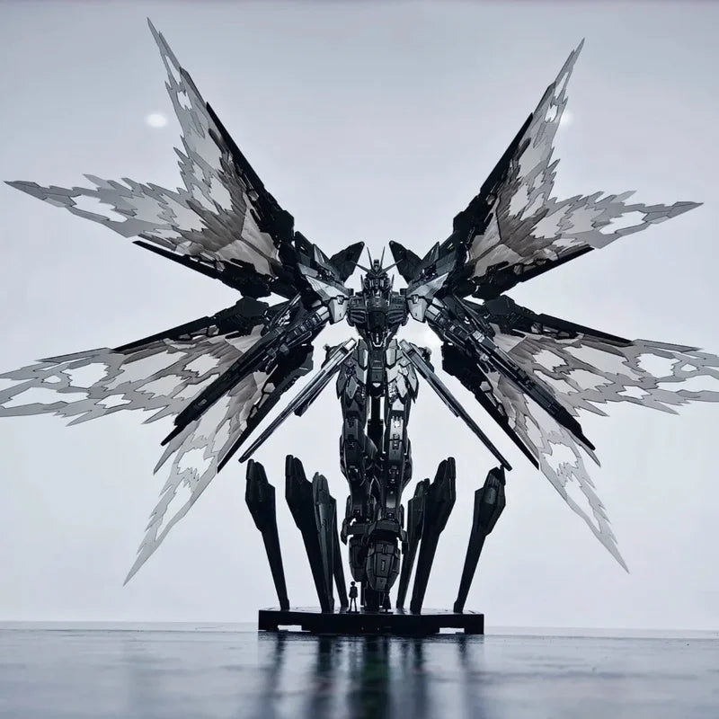 Long Dragon 7701MGEX Assault Freedom Model 1/100 Repair Version With Light Wings Midnight Black Collectible Action Figure