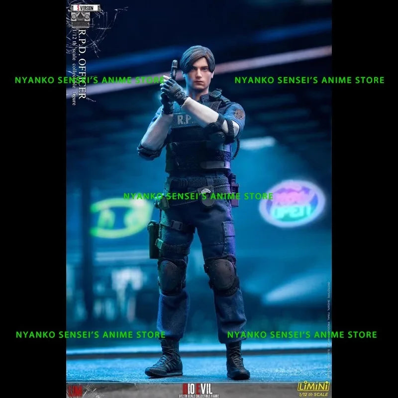 In Stock LimToys Resident Evil Leon S. Kennedy R.P.D. Officer 1/12 Action Figure Anime Model Trendy Toy Desktop Doll Collectible