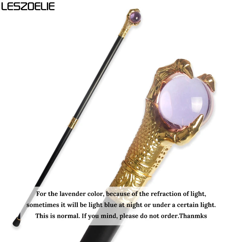 10 Colors Luxury Gold Dragon Claw Crystal Ball Walking Stick Men Fashion Party Walking Canes Women Elegant Vintage Walking Stick