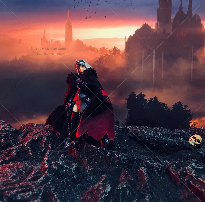 1/12 Scale Female Clothes Cloak Fate Avenger Dragon Witch Alter Japanese Anime For figma 6-inch Action Figure Soldier Scene