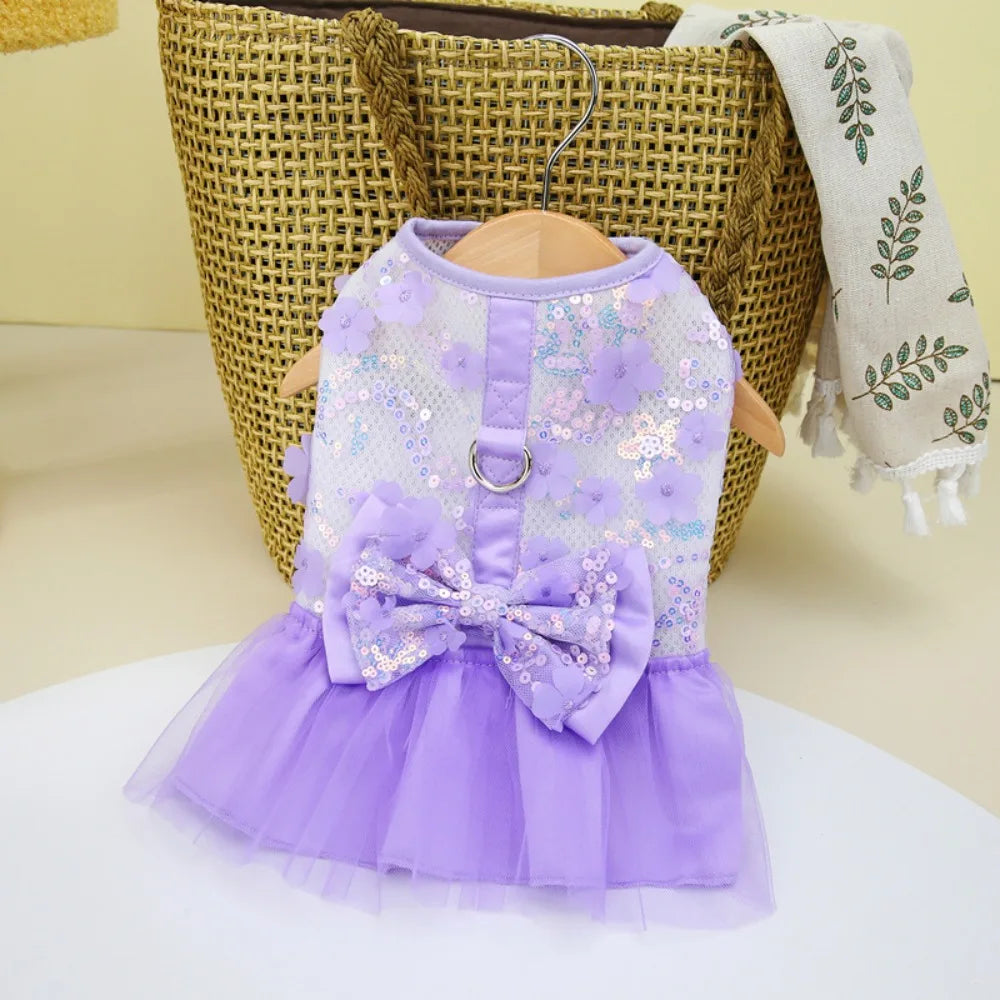 Cat Apparel Sweet Summer Pet Princess Skirt Soft Cute Pet Clothes Thin Design Breathable Dog Dress Wedding