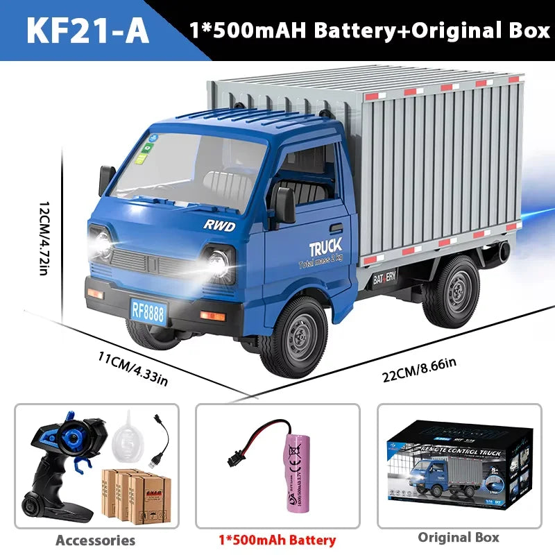 ZWN 1:16/1:18 RC CAR Simulation Drift Climbing Truck Led Light Small Cargo Remote Control Electric Toy Model for Kids Gifts