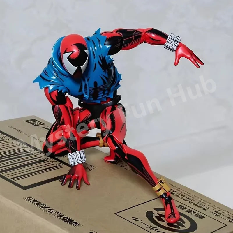 Original Bandai Spider-Man Action Figure Across The Spider-Verse Shf Scarlet Spider Ben Reilly Anime Model Collectible Toys Gift