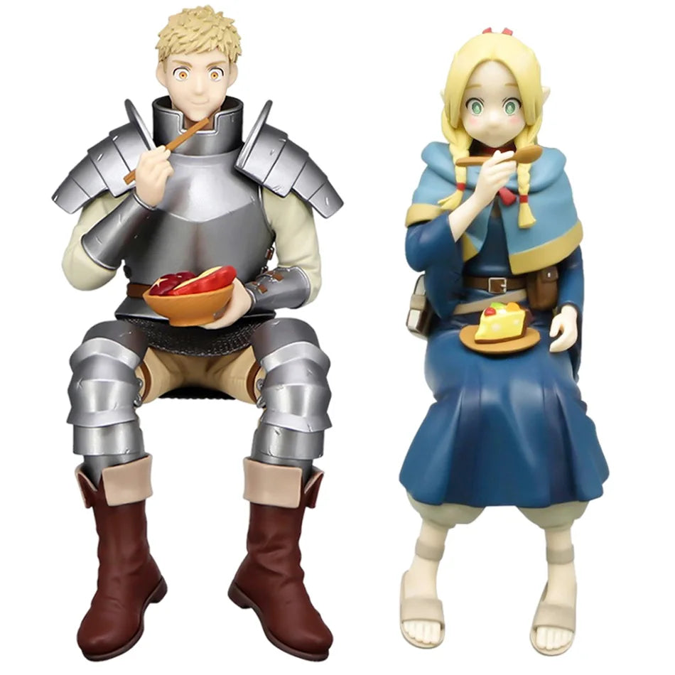 13-15CM Anime Dungeon Laios And Meshi Marcille Donato Figure sit Delicious in Dungeon PVC Model Toy Gift Action Figure Doll