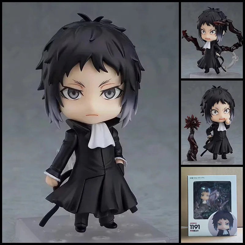 Nendoroid Bungo Stray Dogs Action Figure PVC Q Version Edogawa Ranpo 2348 Chuya Nakahara 676 Dazai Osamu 657 Model Toys For Kid