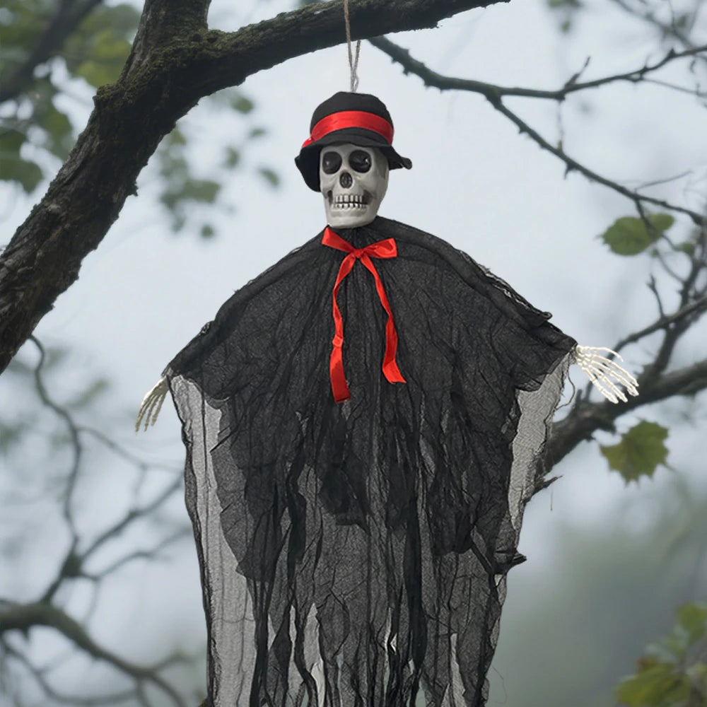 1 x Halloween-Skelett-Geister-Dekoration, Geist mit Halloween-Dekoration für Halloween-Partys, Zuhause, drinnen und draußen, Verwendung in Gärten