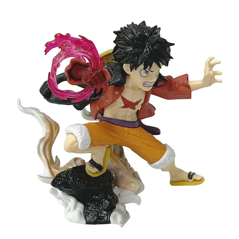 10 cm große One Piece Luffy-Figur, Monkey D. Luffy, Flowing Cherry, Actionfigur, PVC, Anime-Sammlerstück, Modellpuppe, Spielzeug, Kindergeburtstagsgeschenk