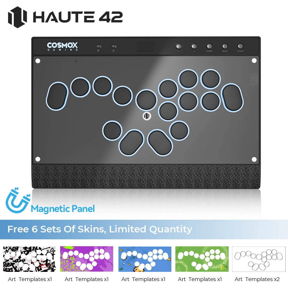 Haute42 Magnetic Stickless Arcade Controller Keyboard C16-S Hitbox Leverless Controller For PC/PS4/PS5/Switch Fight Stick Hitbox