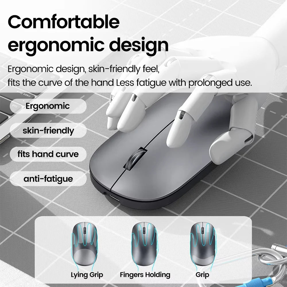 Drahtlose Maus Dual Modus 2,4 Ghz Bluetooth-Kompatibel Gaming Maus Ergonomische Wiederaufladbare Mäuse für PC/Laptop/Macbook
