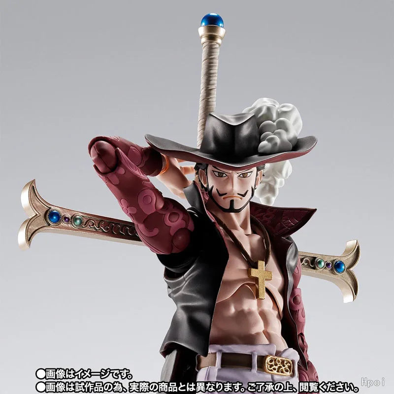 Brand New in Stock Bandai Original MODEL KIT S.H.Figuarts  ONE PIECE Dracule Mihawk Anime Action Figure  ToysModel