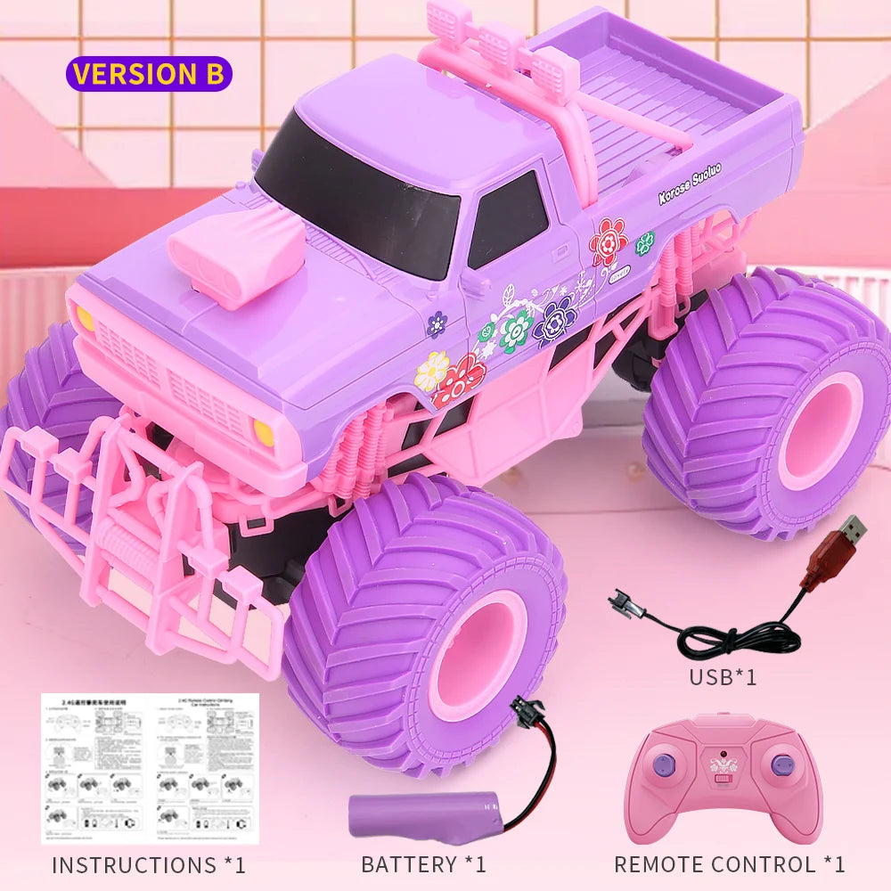JJRC Барби RC количка Розов пикап Електрическа катереща се играчка с дистанционно управление за деца, парти подарък, украса