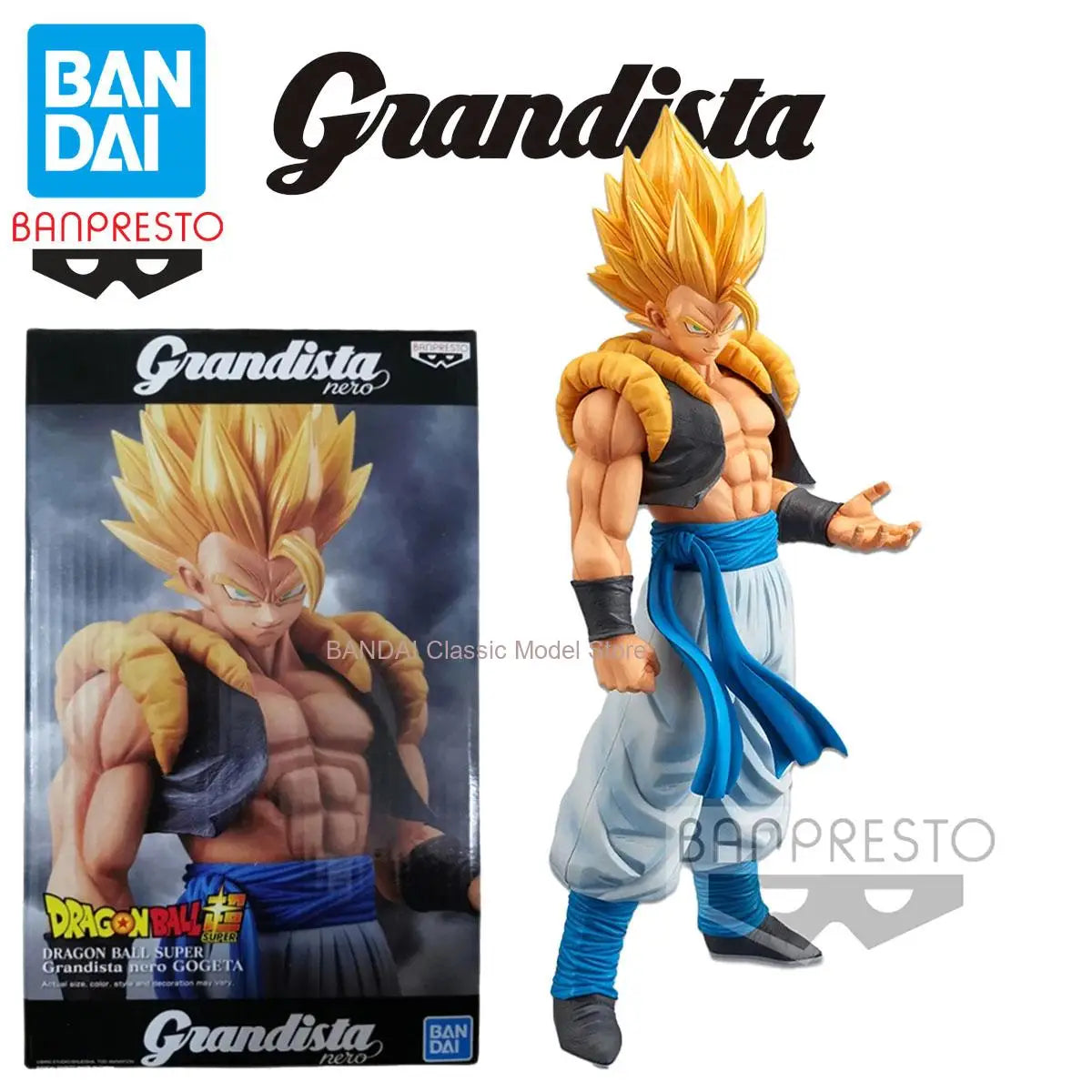 100% Original Genuine Banpresto Dragon Ball Z Grandista Nero 28cm Gogeta Action Figure Model Toys Figurals Brinquedos