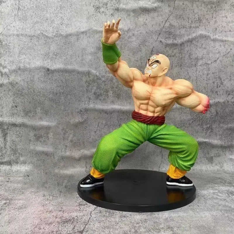 24cm/9.4in Anime Dragon Ball Figure Broken arm injury Tien Shinhan Action Figures Pvc Statue Collection Model Toys Gifts