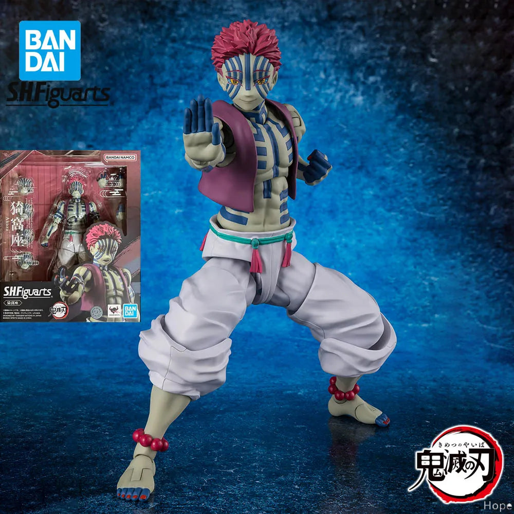 Genuine Original BANDAI SHFiguarts Demon Slayer Akaza Figure Anime Action Model