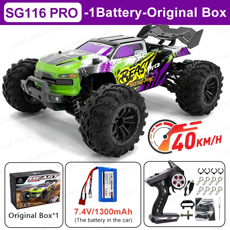 SG116MAX 80KM/H Високоскоростна RC кола Безчеткова 4WD Офроуд Дрифт Кола с дистанционно управление 1:16 Професионални състезателни коли SG116PRO 40KM/H