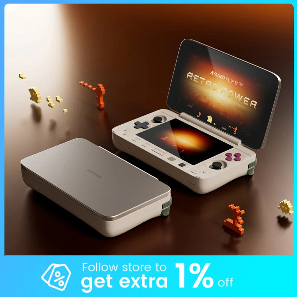 1S DS Flip Game Console 7" 1080P 144Hz OLED Screen Portable Handheld Console HX370 8840U Dual Screens Game Machine