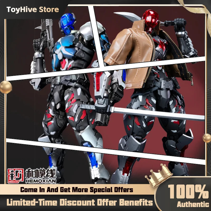 Original HEMOXIAN Arkham Knight Assembly Model YuanYe Over Zero Batman Action Figures 1/10 Statue Collection Kid Toy Gift